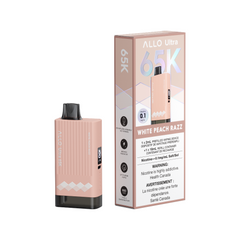 White Peach Razz Allo Ultra 65K 0.1mg Disposable Vape