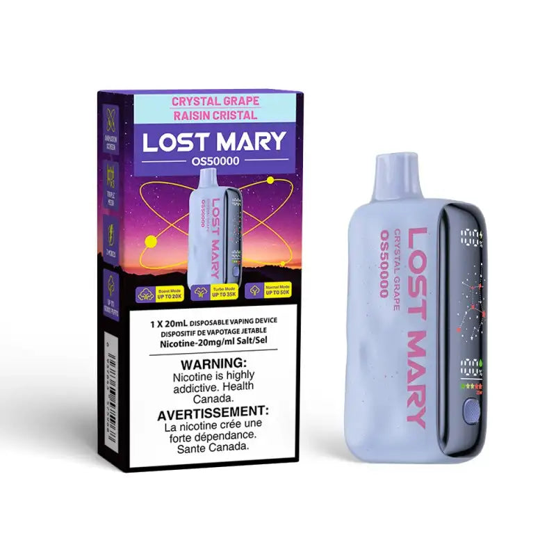 Crystal Grape Flavour Lost Mary OS50000 Disposable Vape-NEW - VapeBest