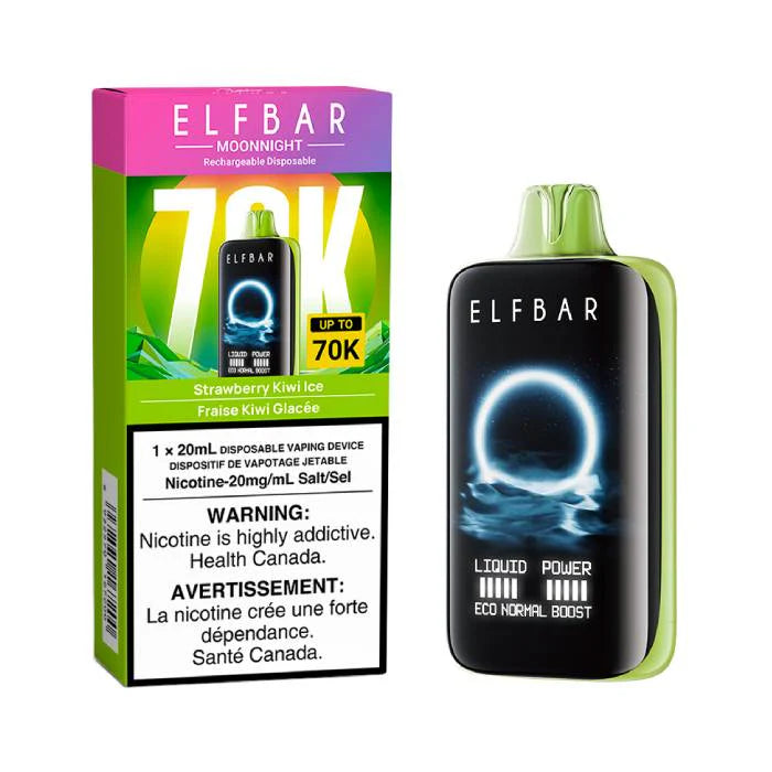 Strawberry Kiwi Ice Elf Bar MoonNight 70K Disposable Vape - VapeBest