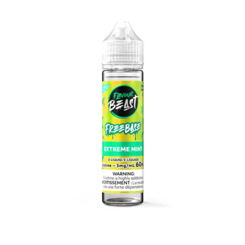 Flavour Beast Extreme Mint e-liquid bottle on a white backgroundFlavour Beast E-Liquid Freebase - Extreme Mint Iced