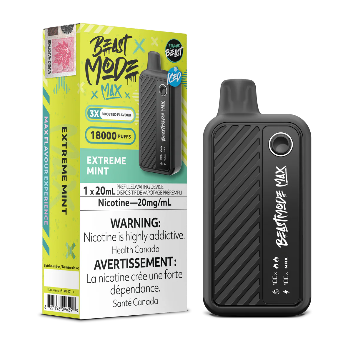 Extreme Mint Iced Flavour Beast Mode Max 18K Disposable Vape - VapeBest