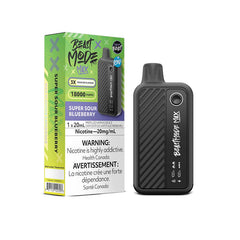 Super Sour Blueberry Flavour Beast Mode Max 18K Disposable Vape