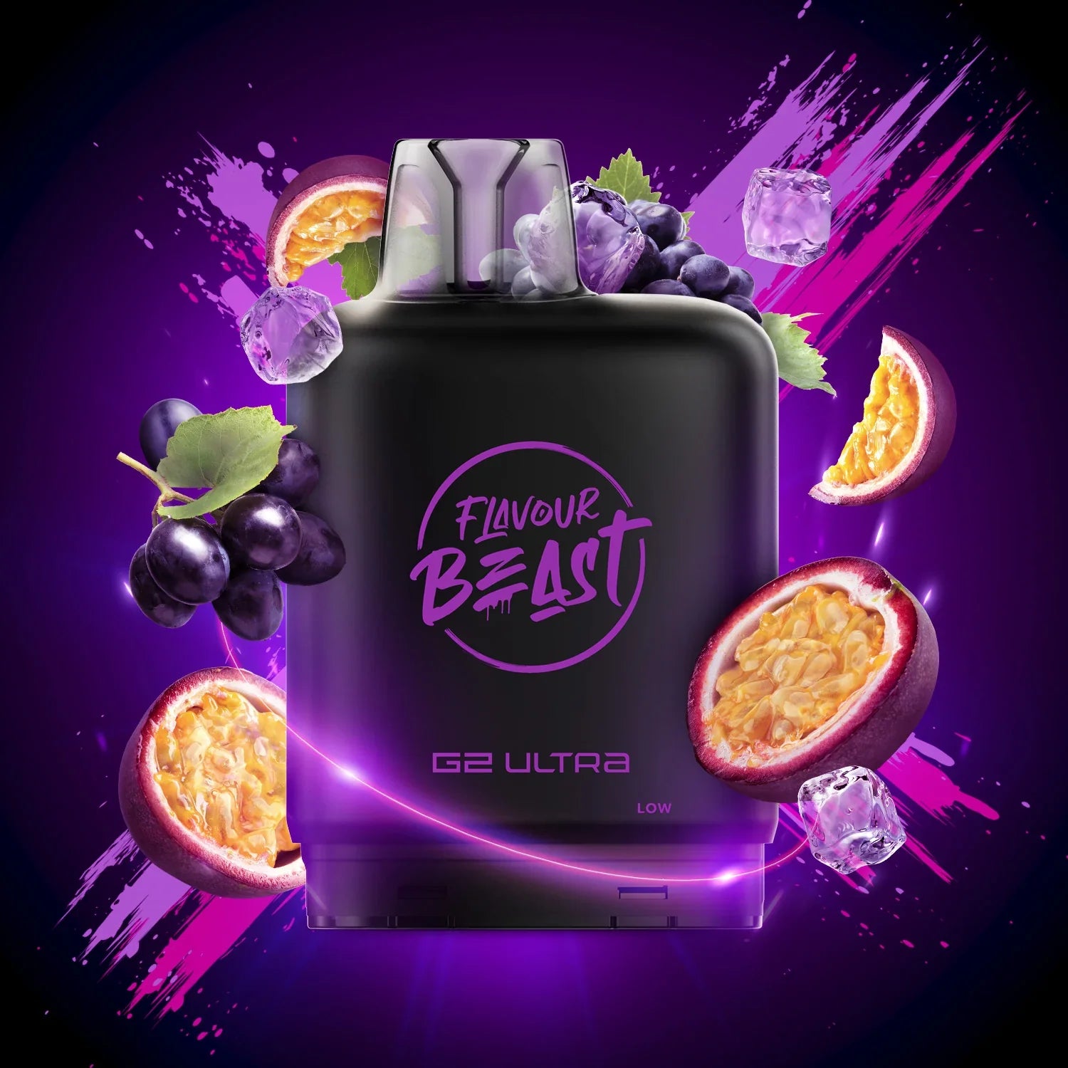 Groovy Grape Passionfruit (Iced)- Level X Flavour Beast G2 Ultra 50K Pod - VapeBest