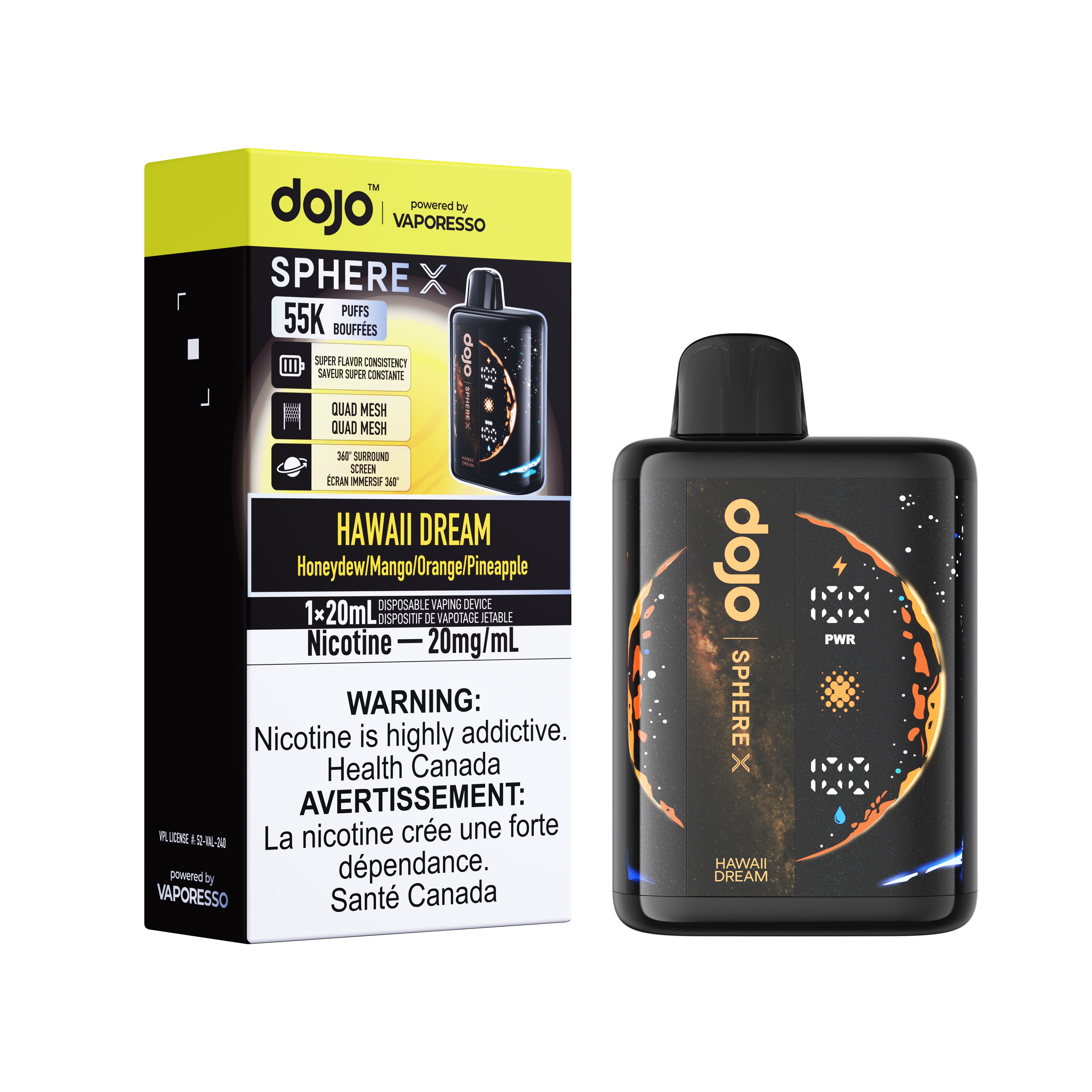 Hawaii Dream Dojo Sphere X 55K Disposable Vape Hawaii Dream Dojo Sphere X 55K Disposable Vape