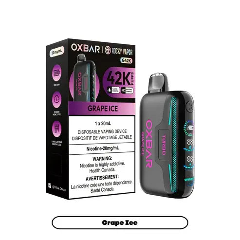 Grape Ice OXBAR X Rocky Vapor G42K Disposable Vape - VapeBest