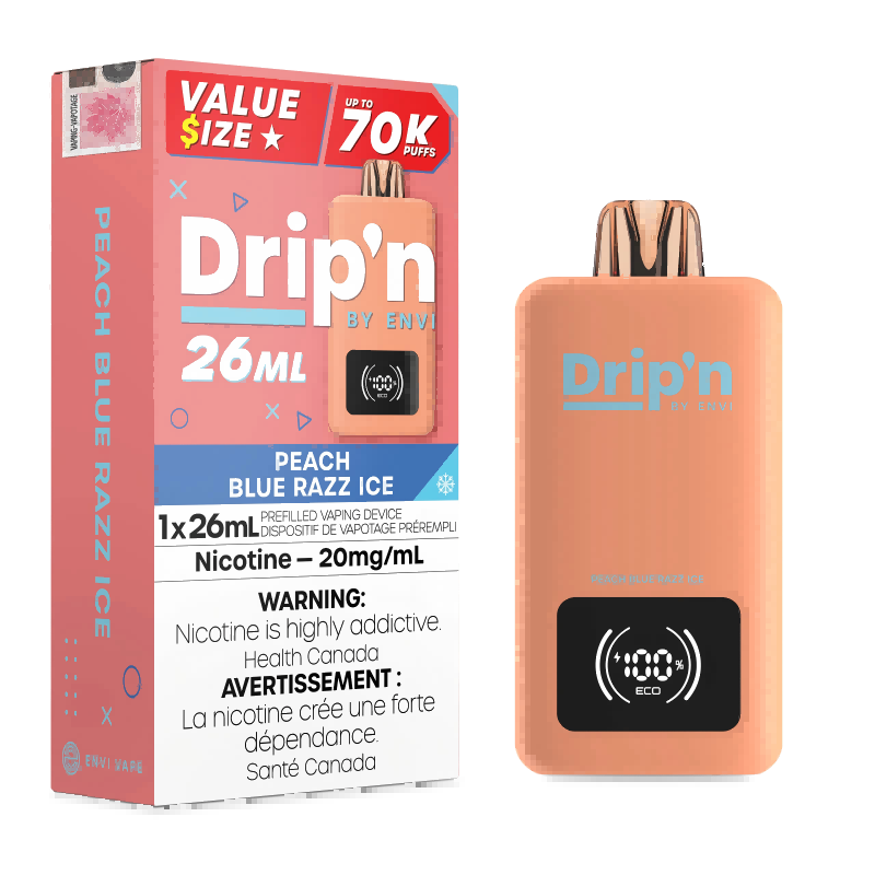 Peach Blue Razz Ice Envi Drip’n 70K Disposable Vape - VapeBest