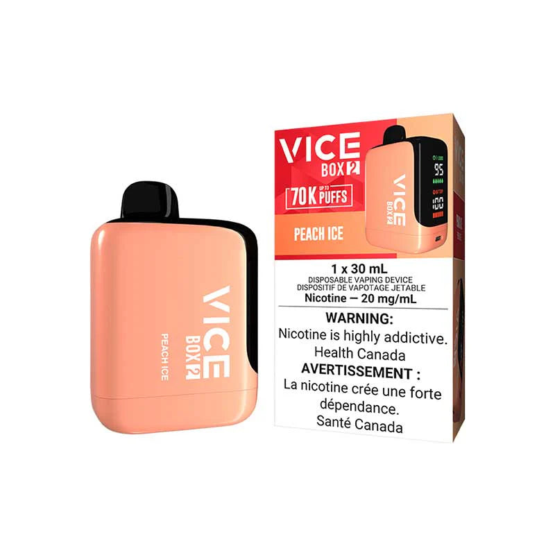 vice box 2 disposable - peach ice