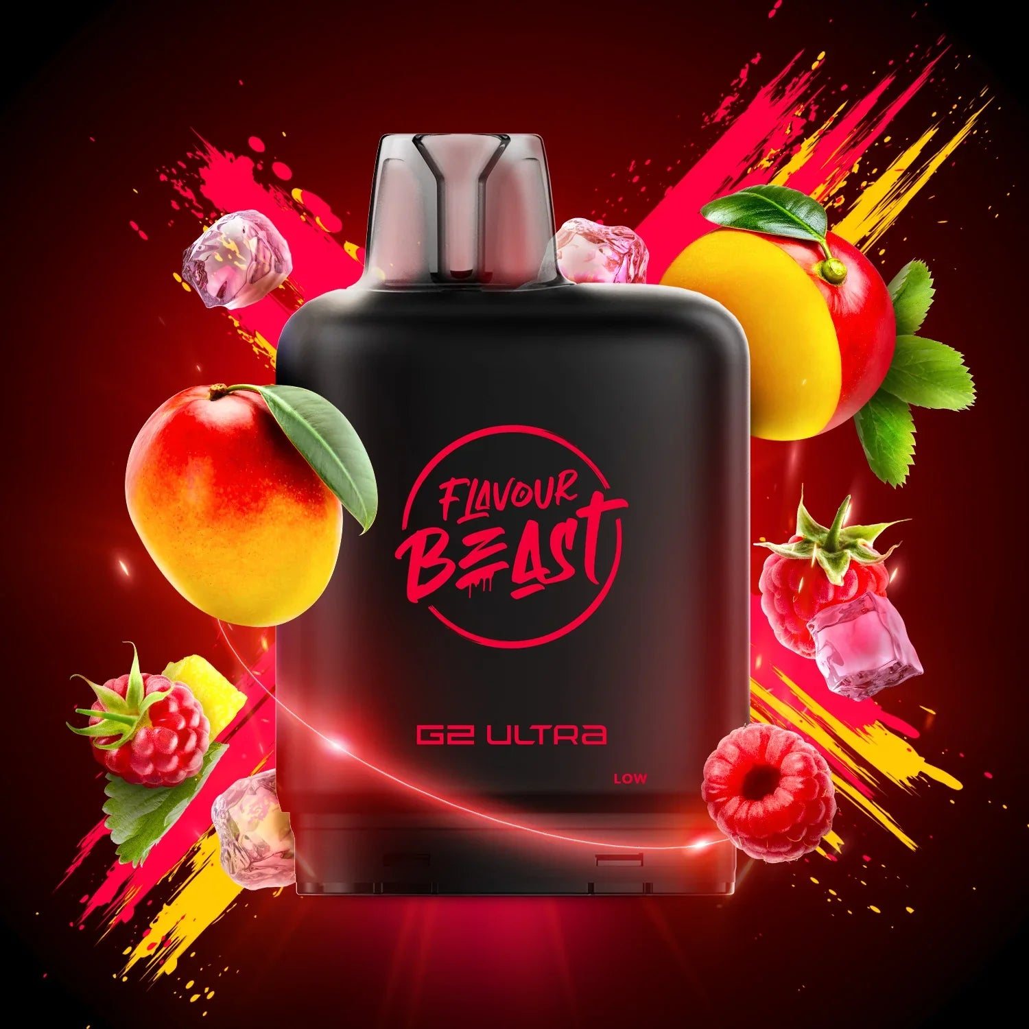 Ragin' Razz Mango (Iced) - Level X Flavour Beast G2 Ultra 50K Pod - VapeBest