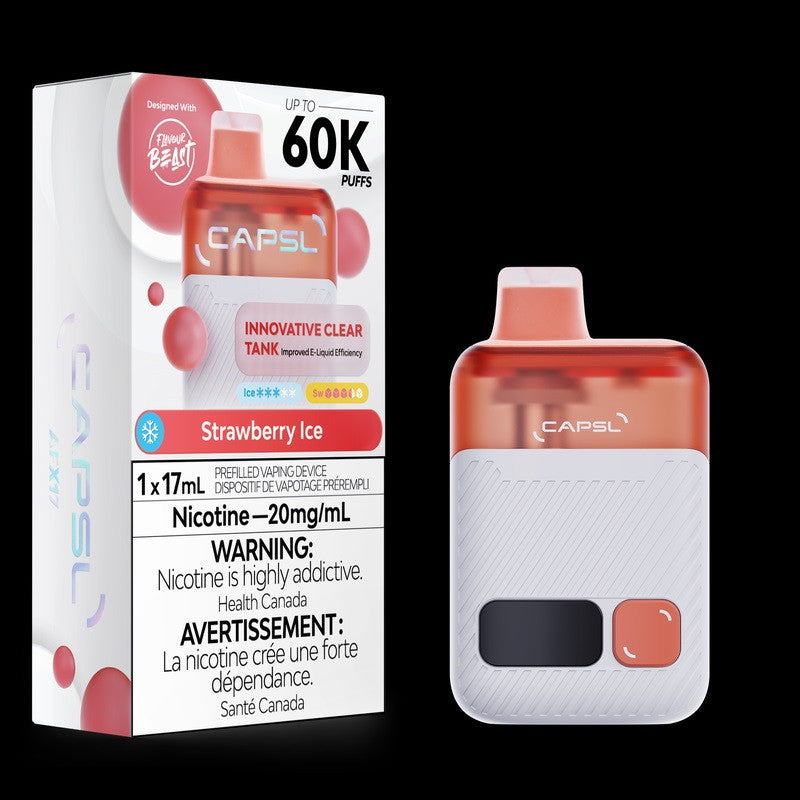 Strawberry Ice Flavour Beast CAPSL 60K Disposable Vape - VapeBest