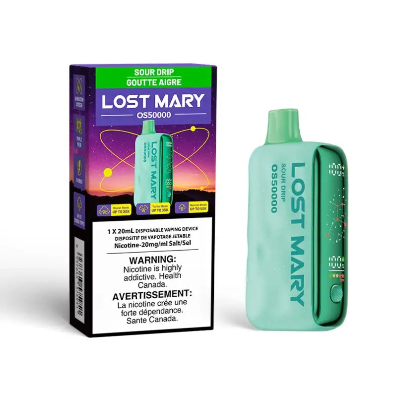 Lost Mary vape device and packaging on a white background
