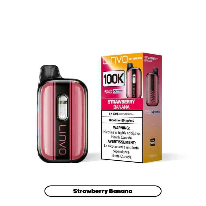 Strawberry Banana Linvo Beyond 100K Disposable Vape - VapeBest
