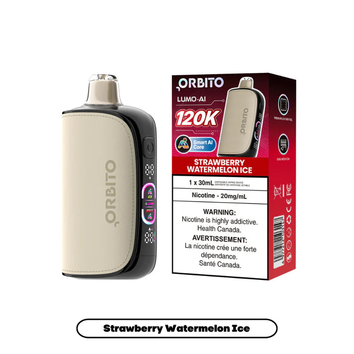 Strawberry Watermelon Ice Orbito Lumo AI 120K Disposable Vap (20mg) - VapeBest