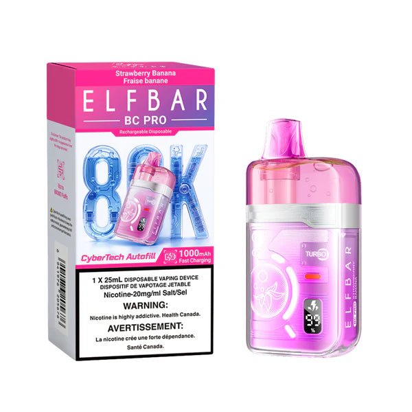 Strawberry Banana ELF Bar BC Pro 80K Disposable Vape - VapeBest