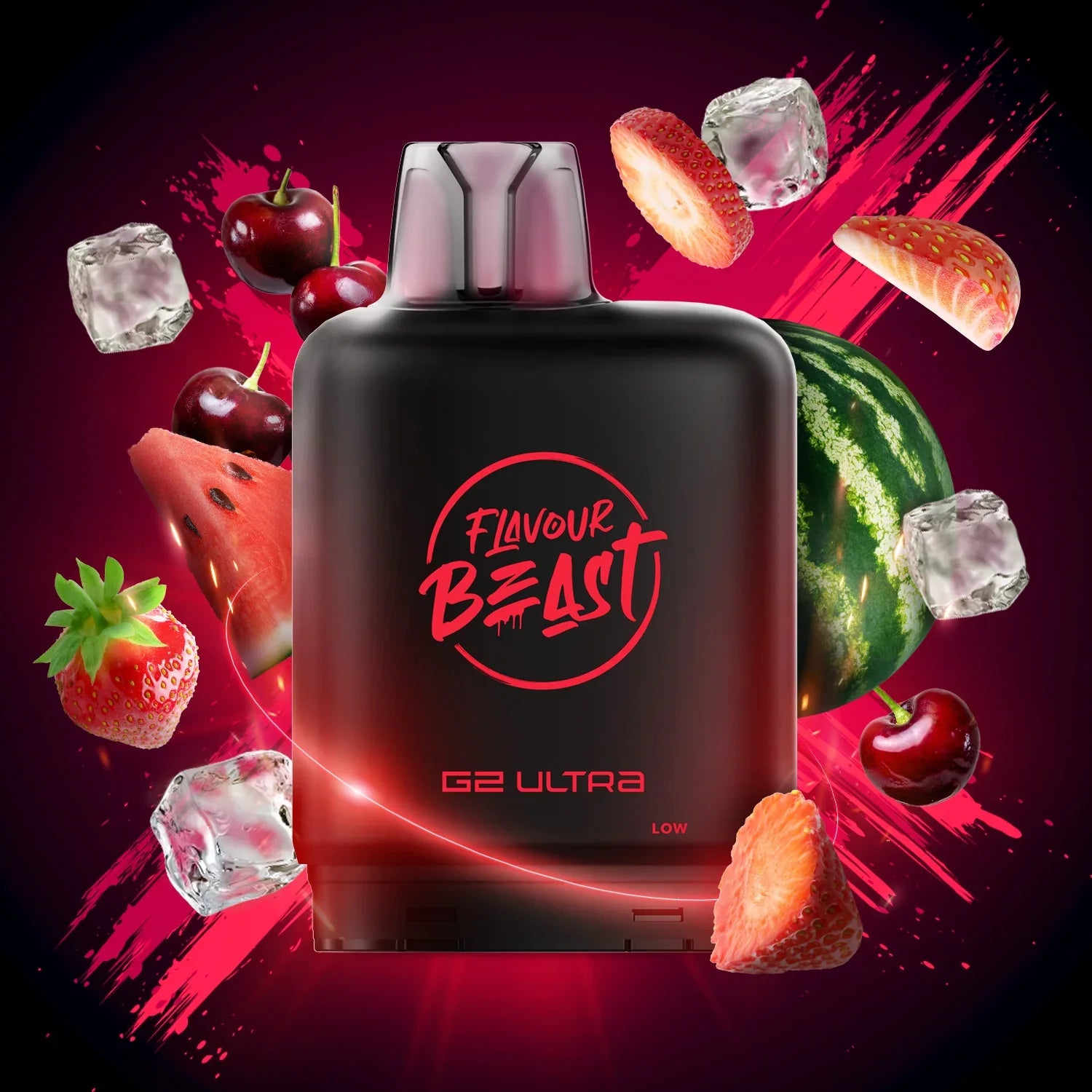 Strawberry Cherry Watermelon (Iced) - Level X Flavour Beast G2 Ultra 50K Pod - VapeBest