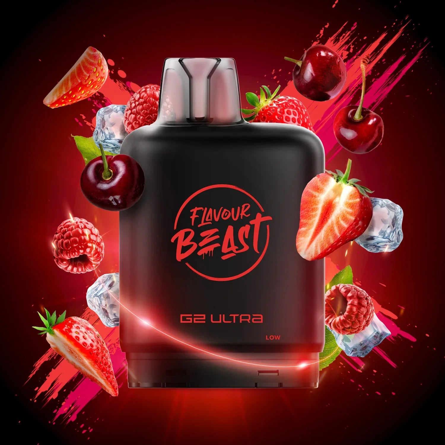 Strawberry Raspberry Cherry (Iced) - Level X Flavour Beast G2 Ultra 50K Pod - VapeBest