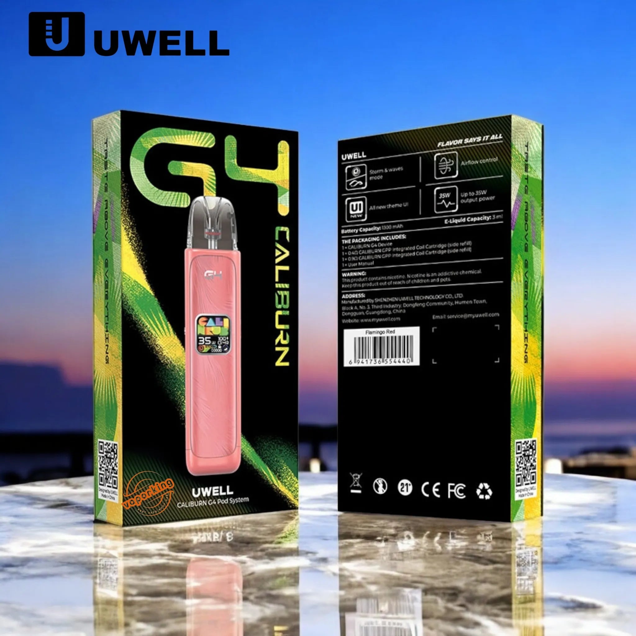 UWell Caliburn G4 Pod Vape Kit 35W - VapeBest