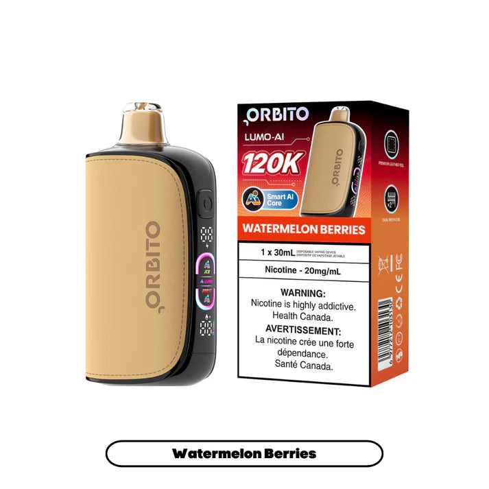 Watermelon Berries Orbito Lumo AI 120K Disposable Vap (20mg) - VapeBest