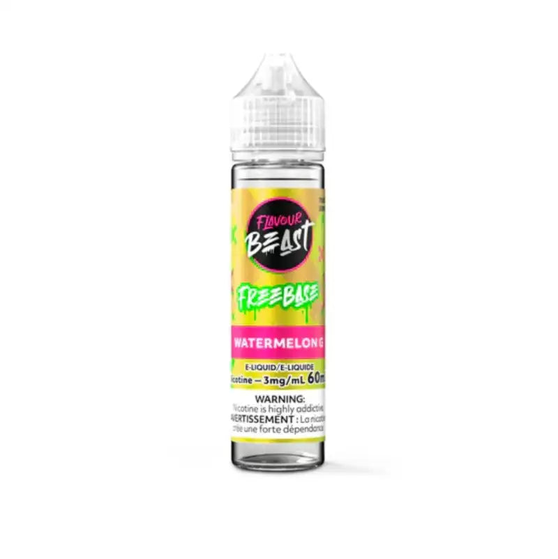 Beast Freebase Watermelon e-liquid bottle on a white backgroundFlavour Beast E-Liquid Freebase - Watermelon G