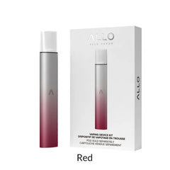 Vape device kit with gradient design and ALLO branding on a white background