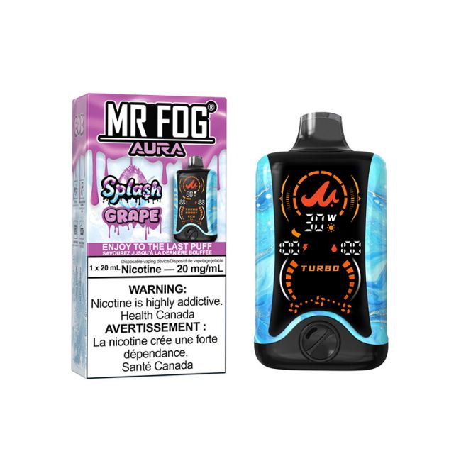Splash Grape Mr. Fog Aura 60K Disposable Vape - VapeBest