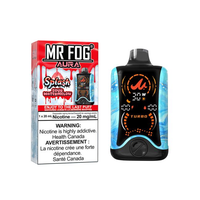 Splash Sour Watermelon Mr. Fog Aura 60K Disposable Vape - VapeBest