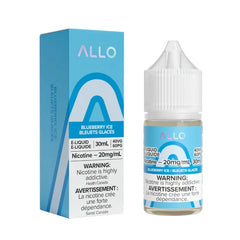Allo Blueberry Ice e-liquid bottle and packaging on a white backgroundAllo E-Liquid - Blueberry Ice