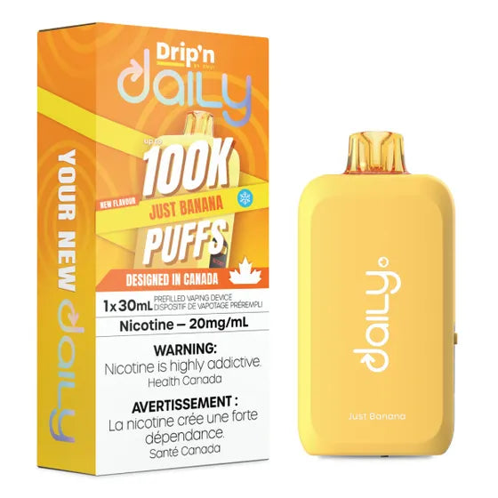 Just Banana Drip'n Daily 100K Disposable Vape (30mL) - VapeBest Just Banana Drip'n Daily 100K Disposable Vape (30mL) - VapeBest
