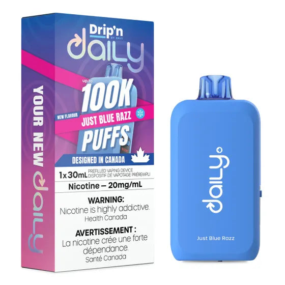 Just Blue Razz Drip'n Daily 100K Disposable Vape30mL - VapeBest Just Blue Razz Drip'n Daily 100K Disposable Vape30mL - VapeBest