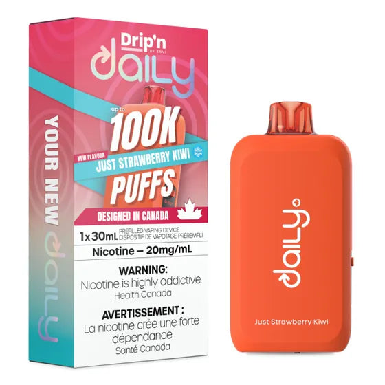 Just Strawberry Kiwi Drip'n Daily 100K Disposable Vape30mL - VapeBest Just Strawberry Kiwi Drip'n Daily 100K Disposable Vape30mL - VapeBest