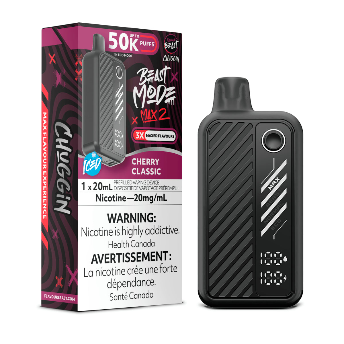 Cherry Classic Iced Flavour Beast Beast Mode Max 2 50K Disposable Vape - VapeBest
