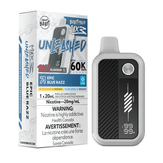 Epic Blue Razz Iced Flavour Beast Mode Max 3 60K Disposable Vape - VapeBest