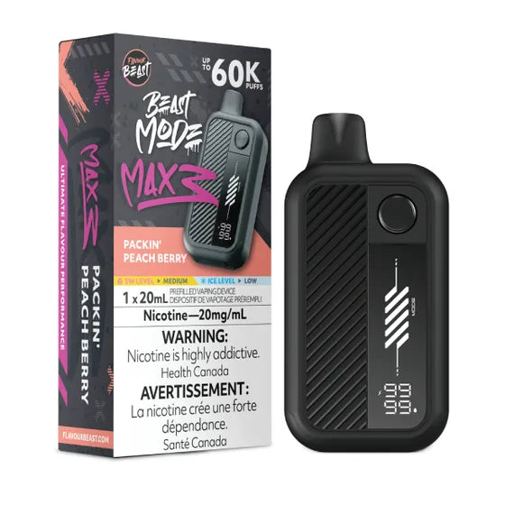 Packin' Peach Berry Flavour Beast Mode Max 3 60K Disposable Vape - VapeBest