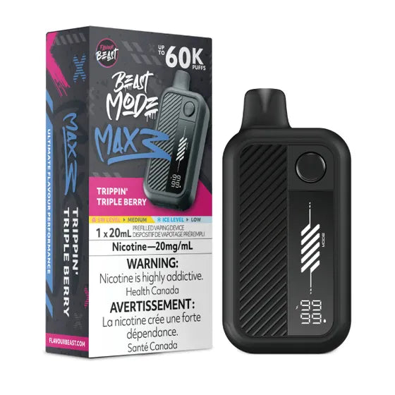 Trippin' Triple Berry Flavour Beast Mode Max 3 60K Disposable Vape - VapeBest