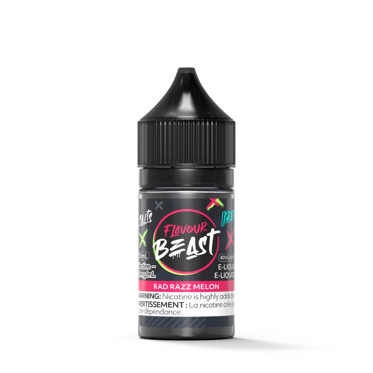Rad Razz Melon-Flavour Beast E-Liquid Salt 30ML' - VapeBest