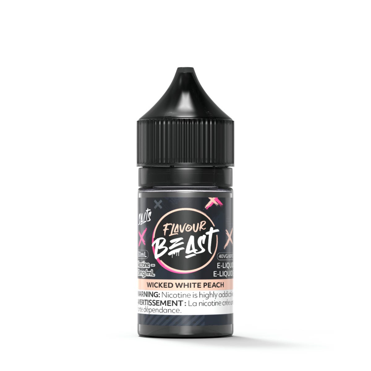 Wicked White Peach-Flavour Beast E-Liquid Salt 30ML' - VapeBest