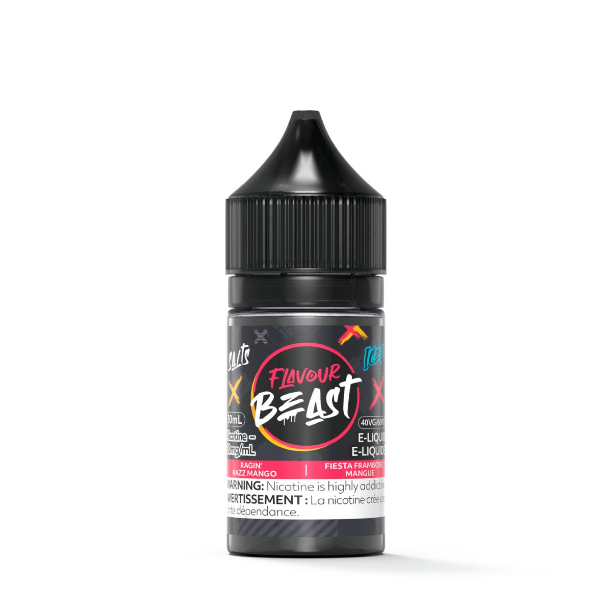 Ragin' Razz Mango Iced-Flavour Beast E-Liquid Salt 30ML' - VapeBest
