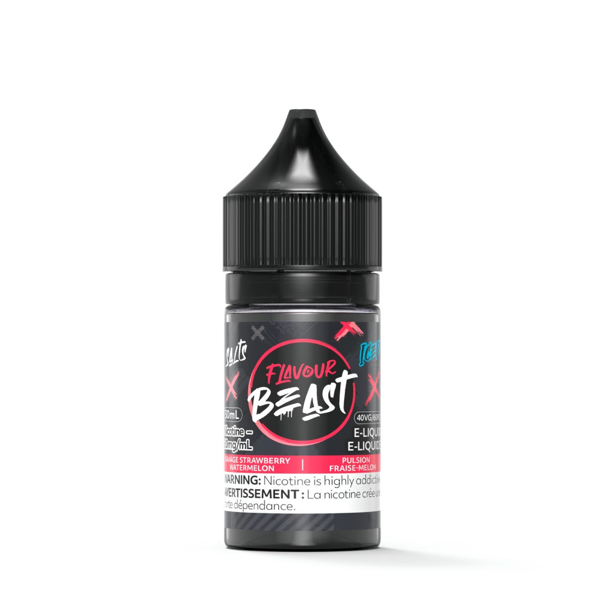 Savage Strawberry Watermelon Iced-Flavour Beast E-Liquid Salt 30ML' - VapeBest