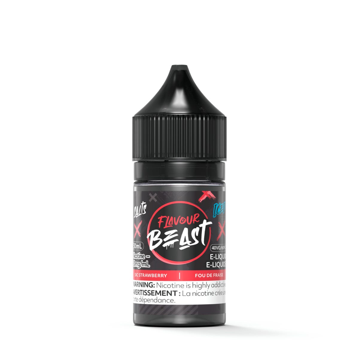 Sic Strawberry Iced-Flavour Beast E-Liquid Salt 30ML' - VapeBest