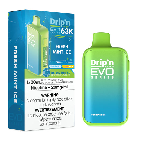Fresh Mint Ice Drip'n by Envi EVO 63K Disposable Vape - VapeBest