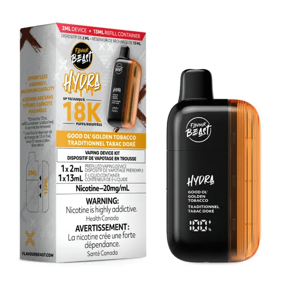 Good Ol' Golden Tobacco Flavour Beast Hydra 18K Disposable Vape Good Ol' Golden Tobacco Flavour Beast Hydra 18K Disposable Vape