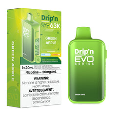 Green Apple Drip'n by Envi EVO 63K Disposable Vape - VapeBest