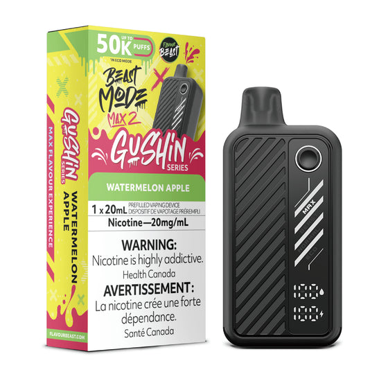 Gushin Watermelon Apple Flavour Beast Beast Mode Max 2 50K Disposable Vape - VapeBest