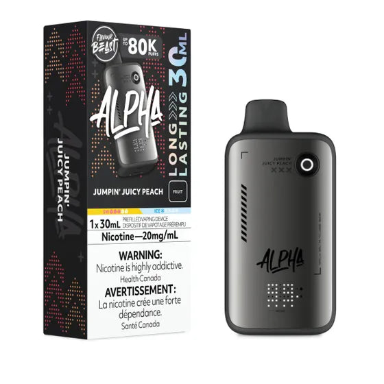 Jumpin' Juicy Peach Flavour Beast ALPHA 80k Disposable Vape - VapeBest