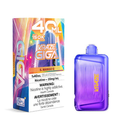 S. Mango G Kraze Giga 150K Disposable Vape 40mL