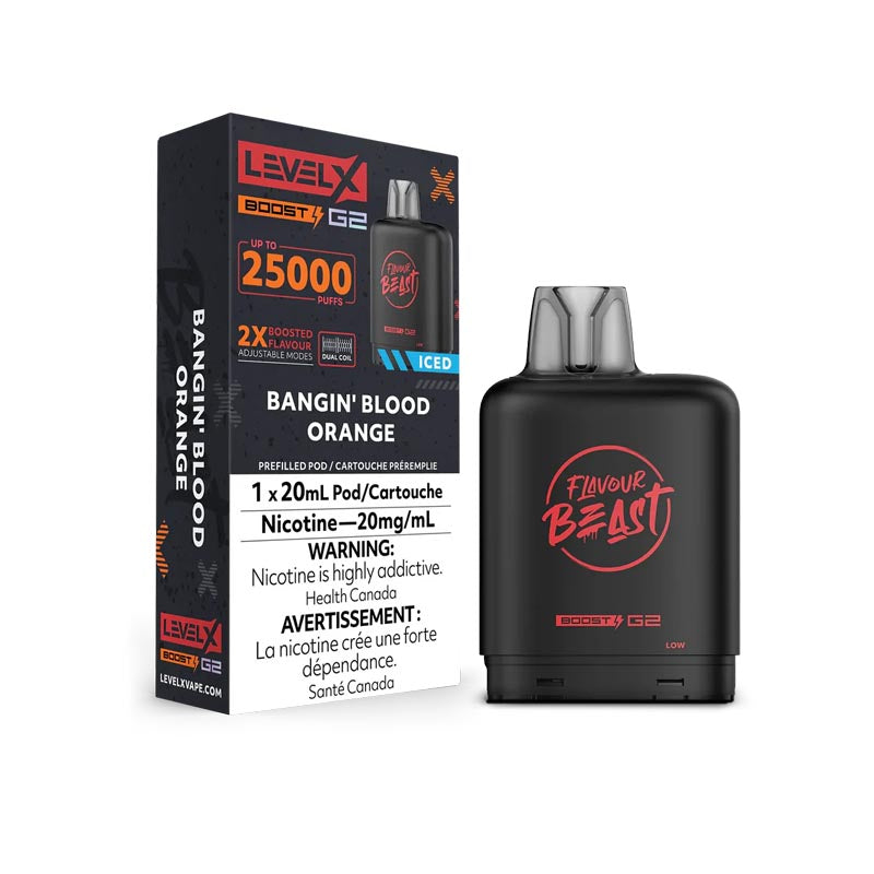 Bangin's Blood Orange Iced - Level X Boost G2 Pods - VapeBest