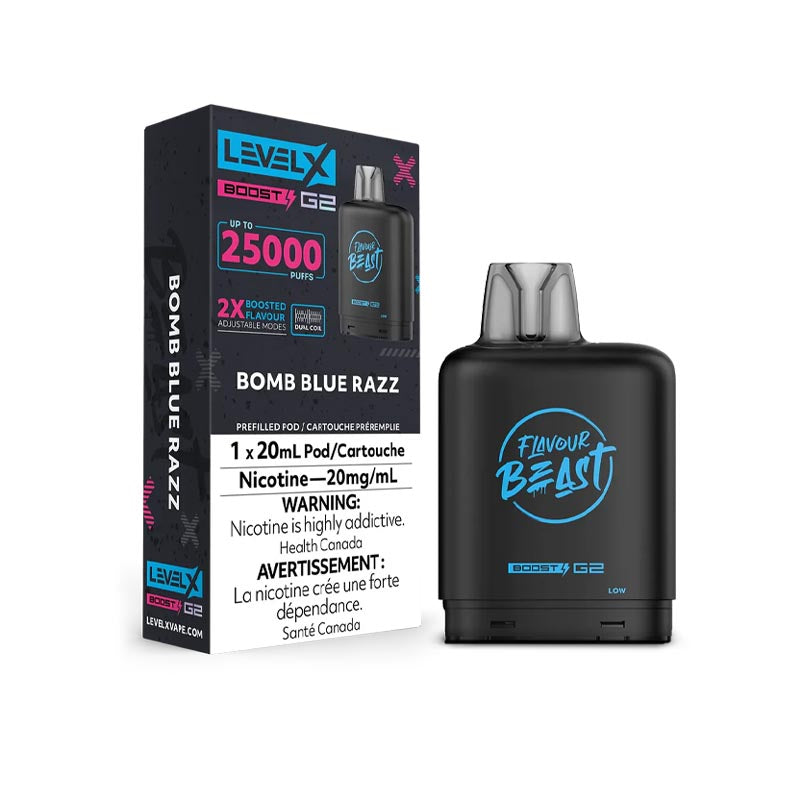 Bomb Blue Razz - Level X Boost G2 Pods - VapeBest