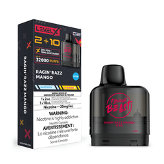 Ragin' Razz Mango Iced Flavour Beast Level X G2 2+10 - VapeBest