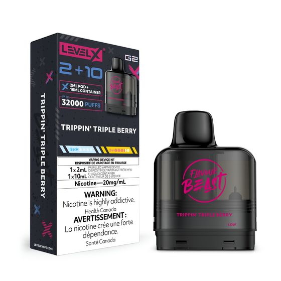 Trippin' Triple Berry Flavour Beast Level X G2 2+10 - VapeBest