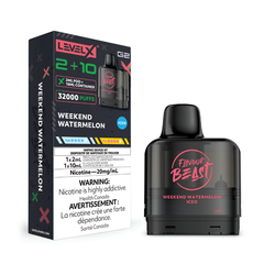 Weekend Watermelon Iced Flavour Beast Level X G2 2+10 - VapeBest