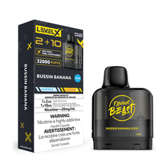 Bussin Banana Iced Flavour Beast Level X G2 2+10 - VapeBest